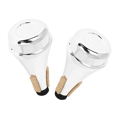 Cabilock 2pcs Trumpet Practice Mute Silver Lightweight Training Mute for Beginners Quiet Indoor Practice