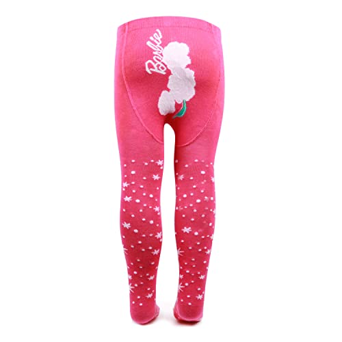Image of Bonjour Barbie Printed Knitted Tights For Baby Girls - Pink