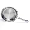 Berghoff Professional Tri-ply 18/10 Stainless Steel Frying Pan 8" Ergonomic Shaped Long Handle Induction Cooktop Fast & Even Heat Oven Safe #1