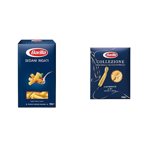 Barilla Ince Uzun (Sedani Rigati) Makarna 500 Gr & Barilla Casarecce Makarna 500 Gr