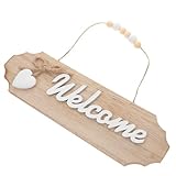 Decorazione per porta d'ingresso: facile da usare, la corda per appenderla rende l'installazione un gioco da ragazzi, consentendoti di appendere rapidamente e facilmente questo cartello decorativo ovunque tu voglia, cartelli per la casa