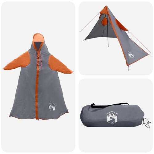 Poncho de pluie bâche de camping et abri d'urgence imperméable pour randonnée et bivouac