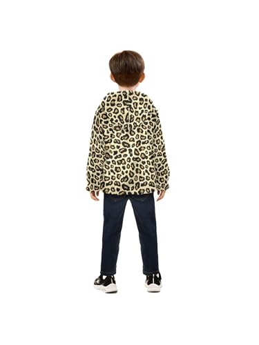 Yellow Black Mottled Texture Girls Fleece Jacket Girls Fall Jacket Boys Coats Zip Up Hoodie Children Outerwear 2-10T4