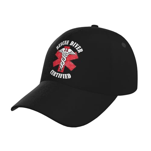 Rescue Diver Certified Baseball Hats for Men and Women - Classic Adjustable Hats