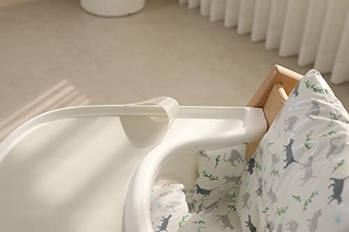 Gembebe Silicone Tray Placemat Compatible With Stokke Tripp Trapp High Chair Tray | Silicone Resistant High Chair Placemat | Lightweight | Dishwasher Safe| Easy To Clean (Light Grey) #TOP3