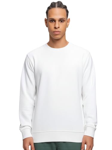 Image of Amazon Brand - Anarva Men's Cotton Sweatshirt | Regular Fit Winter Pullover for Men | Casual Crew Neck Full Sleeve Sweatshirt for Everyday & Outdoor Wear