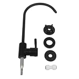 MoSundi Rubinetto depuratore d'acqua potabile in acciaio inox 304 con valvola in ceramica per cucina o bagno, compatibile con sistemi ad osmosi inversa, nero lucido