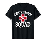 Cat Rescue Squad Distressed Pet Animals Lover Saving Shelter T-Shirt