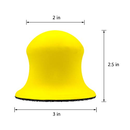 2 Pack 3 Inch Hook and Loop Hand Sanding Block Round Sanding Pad Hook Backing Plate for Sanders or Polishers - Thumbnail 6