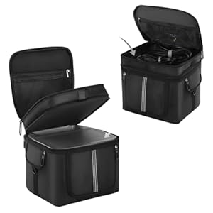 Tragbare Kraftstation-Tasche, wasserdichte Tragetasche, wasserdicht, stoßfest, mehrere Taschen mit Schultergurt und Griff, für Ecoflow River 2 Pro/Ecoflow River 2 Max, Schwarz