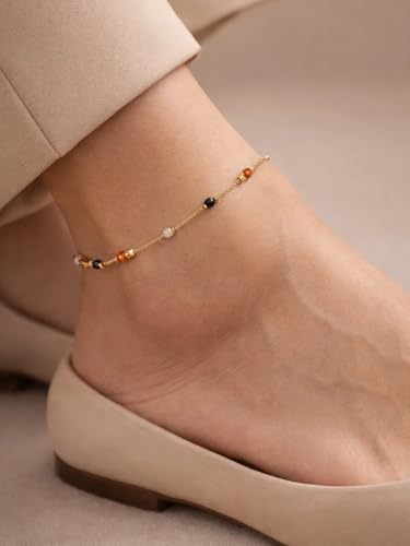 Image of Rubans Oxidised Anklets Jewellery Gift for Women & Girls | Kundan Ethnic Traditional
