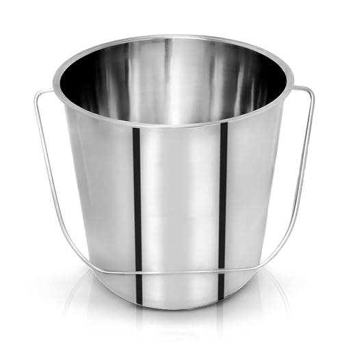 Image of Stainless Steel Non Joint Leak Proof Bucket Multipurpose Balti for Home (15 Litter)