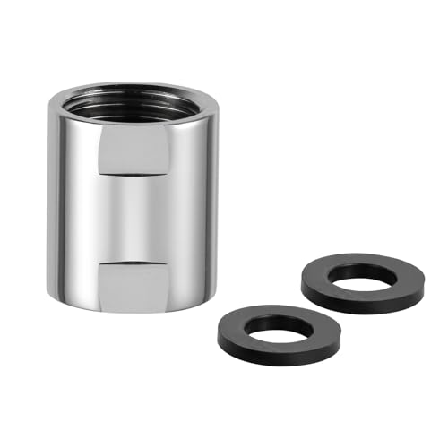 OFFO Shower Pipe Fitting, Brass Converter Adapter, G1/2 x G1/2 in...