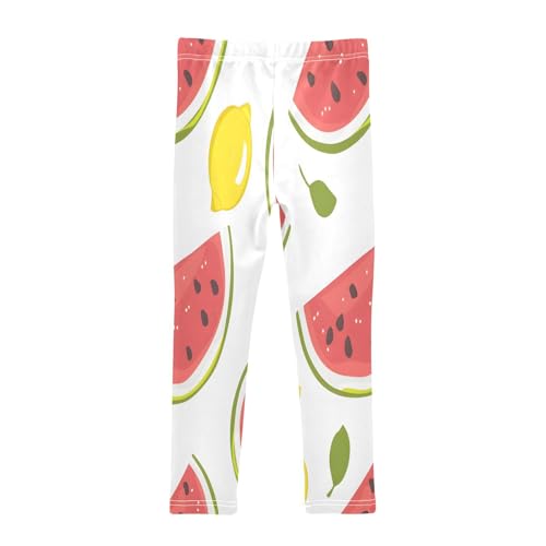 Bolaz Toddler Girls Leggings Printed Yoga Pants Leggings Watermelon Lemon Leaves for Kids2