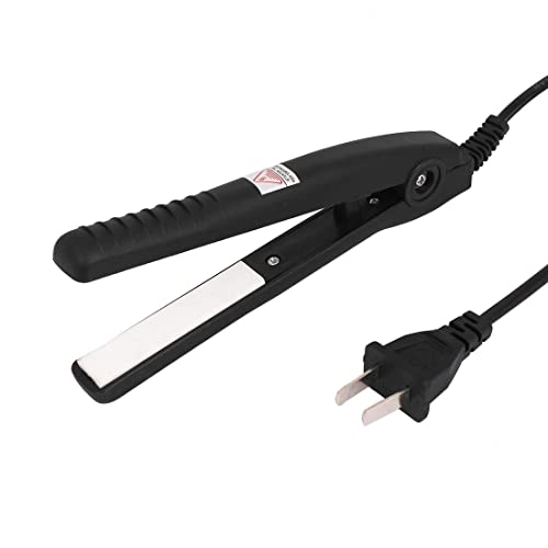 Plancha para el Cabello Ruilogod con Enchufe Estándar estadounidense, Placas Flotantes de Cerámica, Control de Temperatura, Color Negro miniatura 1