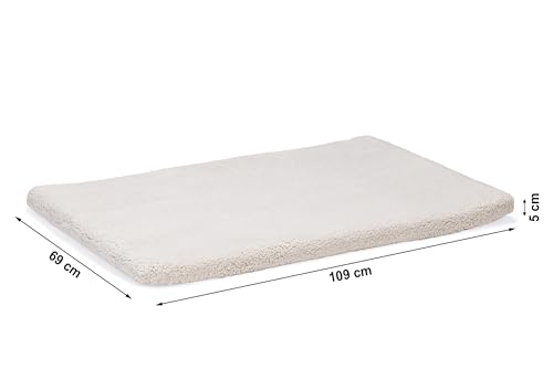 Beeztees Ito, Orthopädisches Käfigkissen, Hundebett, Hellgrau, 109x69x5 cm