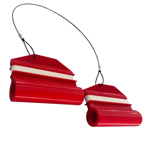 4" EZ Steer Stop for Outboard Hydraulic Steering – SeaStar System Compatible,1 pair Red
