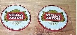 Stella Artois Rubber Bar Coasters Spill Mats set of 2 New by Stella Artois