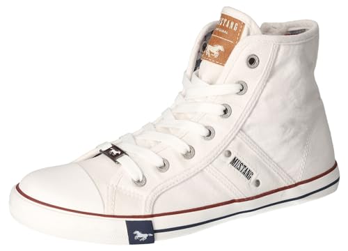 Mustang Booty 1099-506-1 Damen Hohe Sneaker, Weiß (weiß 1), 38 EU