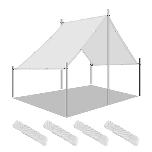 Voile d'ombrage carré toile polyester coupe-vent couverture auvent extérieur - 2