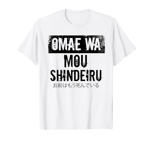 Vintage Omae Wa Mou Shindeiru Giapponesi Anime Maglietta