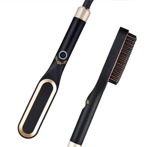 MR.HOKWY Beard Straightener for Men - Portable Hot Comb Hair Straightener Hot Brushes for Hair Styling and Beard Care Best Christmas and Fathers Day Gifts for Men