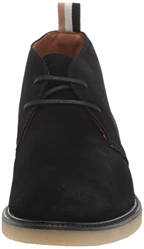 Image of BOSS Men's Suede Lace Up Desert Boot With Embossed Logo