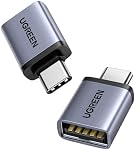 UGREEN USB C à USB Adaptateur 2 Faites votre valise, 3.2 Gen 2 10Gbps C Homme à une femme Adaptateur Thunderbolt 4 3 OTG Compatible avec iPhone 17, Galaxy S24, MacBook Pro Air, iPad Pro, gris