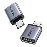 UGREEN USB C to USB Adapter 2 Pack, 3.2 Gen 2 10Gbps C Male to A Female Adapter Thunderbolt 4 3 OTG Compatible with iPhone 17, Galaxy S24, MacBook Pro Air, iPad Pro, Grey