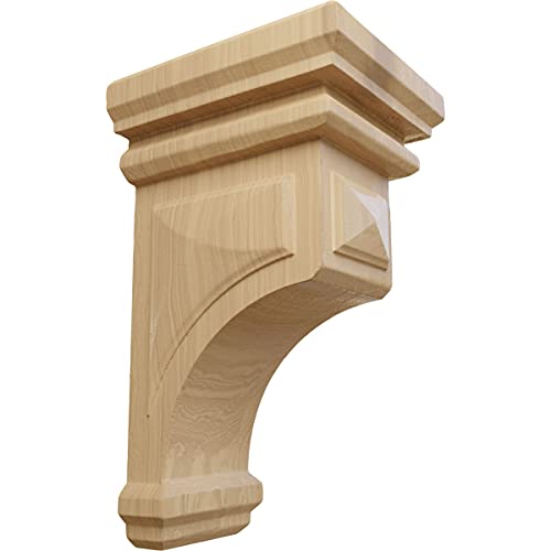 Ekena Millwork CORW04X04X08WFCH Small Woodruff Wood Corbels, 4"W x 4 3/4"D x 8"H, Cherry