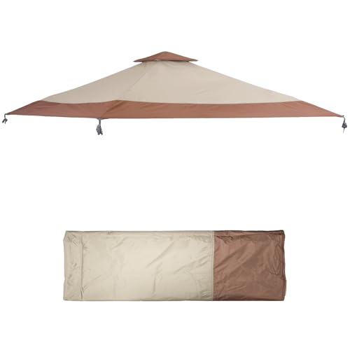 Jorohiker 13x13 Canopy Replacement Top CoverDouble Tier Waterproof Silver Coated Instant Canopy Vented Top Compatible with Ozark Trail WMT-1313114LG 30300 Frame(Top Only