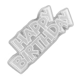HOMSFOU 1 Stück DIY Silikonform für Epoxidharz mit Englischem Schriftzug Happy Birthday Anhänger und Schmuckherstellung Langlebig und Leicht zu Reinigen