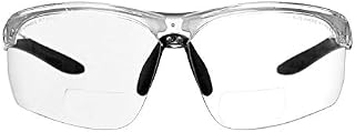 voltX 'CONSTRUCTOR ULTIMATE' Bifocal Reading Safety Glasses (Clear Frame, Clear Lens +1.0 Dioptre) CE EN166FT certified - PREMIUM Cycling Sports Bifocals - Anti Fog Coated UV400 lens