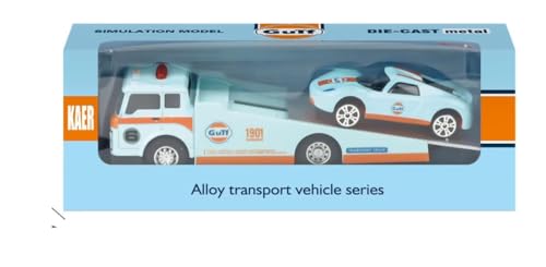 Image of 1:64 Scale Die Cast Alloy Flatbed Tow Truck with Sports Coupe Car Pull Back Transport Vehicle Model for Kids Boys Durable Metal Mini Car Carrier Playset Gift for Children Collectors