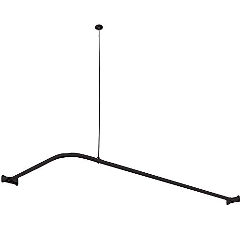 Kingston Brass Cc3140 L-Shaped Shower Curtain Rod, Matte Black 63 X 26.5 X 36.63 #TOP10