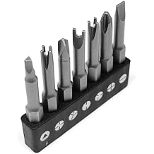 Special Shape Screwdriver Insert Bit Set Phillips Slotted U-Shape Y-Type Triangle Inner Cross 3-Points Durable CR-V Steel 2" Long Shank with Standard 1/4" Hex Drive
