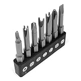 OHIY Special Shape Screwdriver Insert Bit Set Phillips Slotted U-Shape Y-Type Triangle Inner Cross 3-Points Durable CR-V Steel 2' Long Shank with Standard 1/4' Hex Drive
