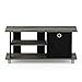 FURINNO Simplistic Entertainment TV Stand with Storage Bin, French Oak Grey/Black,13239GYW/BK