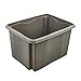 Produktbild keeeper Aufbewahrungsbox mit Dreh-/Stapelsystem, 44,5 x 34,5 x 27 cm, 30 l, Emil Eco Line, Eco-Grau