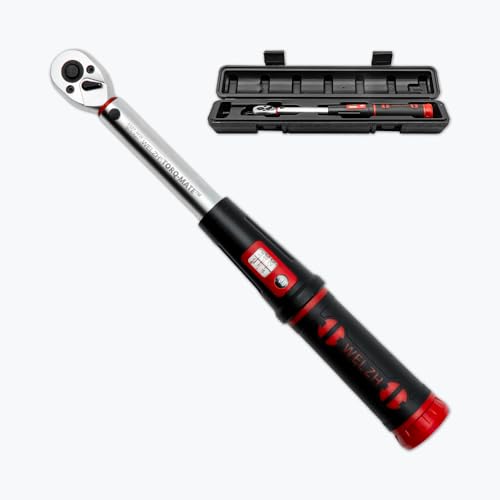 WELZH Torq-Mate - Llave dinamométrica de 1/4 pulgadas, 10-50 Nm, herramienta de precisión de 300 mm, tolerancia ± 3%, escala dual calibrada con maleta, microajuste para montaje automotriz, bicicleta