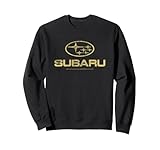 Subaru Distressed Star Logo in Yellow Car Company Sweatshirt