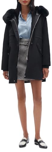 CAROLL 232G-GTOUNDRA Abrigo, Negro, 42 para Mujer