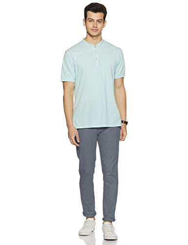 Image of Marks & Spencer Mens Solid Mid Rise Slim Fit Chinos