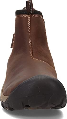 KEEN Men's Targhee 2 Pull On Mid Height Leather Chelsea Boot, Veg Brown/Black, 14 | Image 1