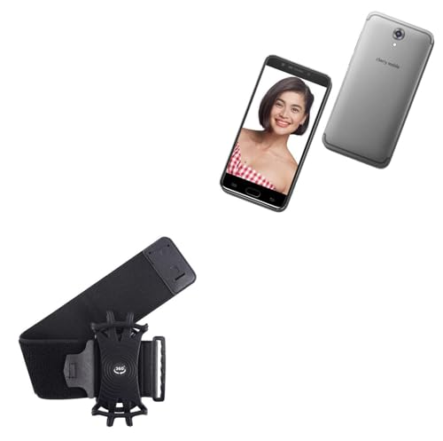 BoxWave Holster Compatible with Cherry Mobile S6 Selfie - ActiveStretch Sport Armband, Adjustable Armband for Workout and Running - Jet Black