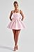 Kncpti Women's Homecoming Dresses with Bow Satin Short Prom Cocktail Party Causal Summer Gown Pink XS