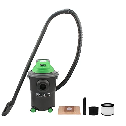 Profeco 3-in-1 Edelstahl-Bausauger 1200W - 15 Liter - Nass- und Trockensauger mit Ausblasfunktion - inkl. HEPA-Filter und Zubehör Cover