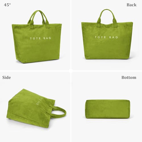 Suede Tote Bag for Women Large Soft Tote Bag for Work Travel Letter Print Hobo Bag Fashion Handbag miniatura 5