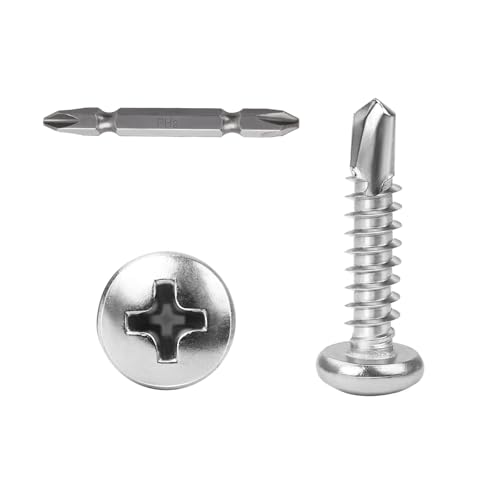 #8 x 3/4 pulg Tornillos Autoperforantes Phillips Pan Head 100pcs miniatura 1