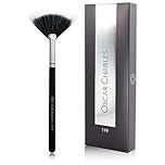 Oscar Charles 119 Luxe Professional Small Duo Fan Makeup Brush - Silver
